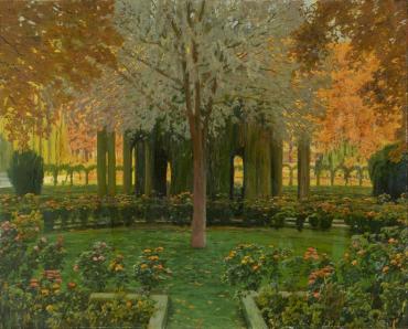 Rusiñol, La glorieta de los cipreses del jardín del príncipe (1930)